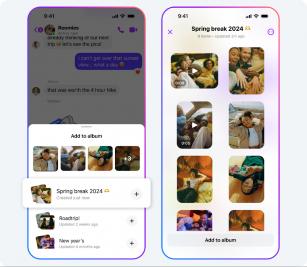 Фотографії в HD-якості й спільні альбоми: запускають нові функції Facebook Messenger