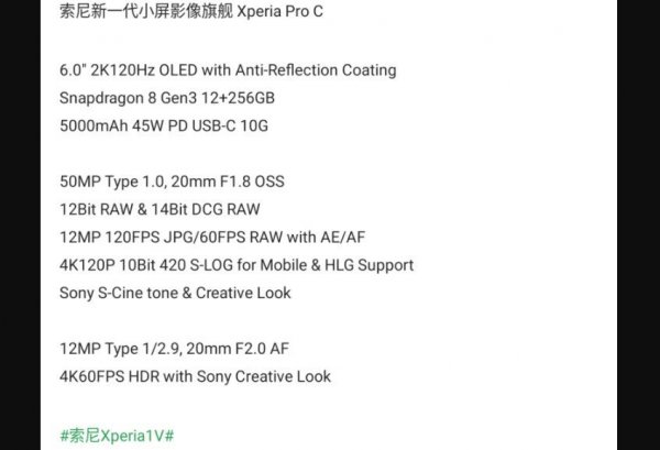 Витік нової моделі Sony Xperia Pro-C: що на нас чекає у 2024 році