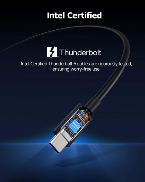 
Cable Matters представила первый кабель Thunderbolt 5 за $23 — работает как USB4 или TB 4 пока нет устройств 