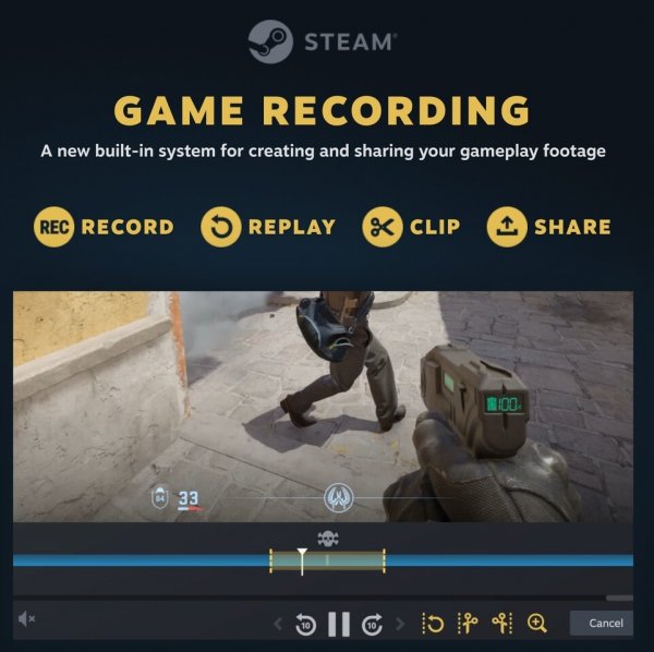 
			Steam запустил запись игровых видео — оптимизация для NVIDIA, AMD и Deck, множество режимов			