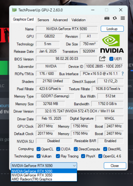 
			Энтузиаст установил NVIDIA RTX 3050 как ускоритель PhysX для RTX 5090 — 157 FPS вместо 28 FPS в Mafia 2			