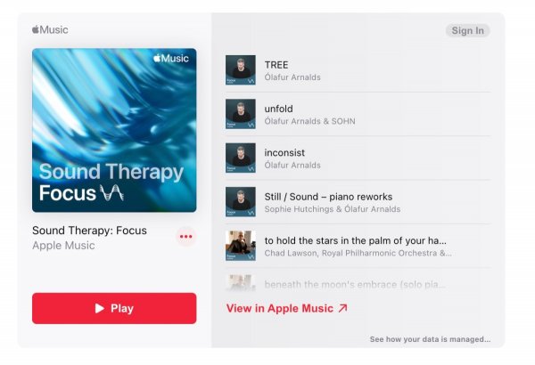 Apple Music представляє звукову терапію – пісні для концентрації, розслаблення та сну