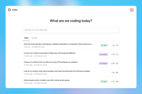OpenAI запускає Codex, агент кодування на основі штучного інтелекту, у ChatGPT