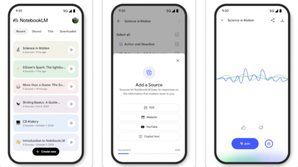 Google запускає окремі додатки NotebookLM для Android та iOS