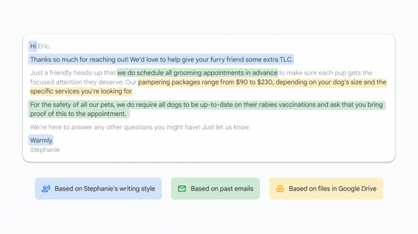 Google представляє нові функції штучного інтелекту для Gmail, Документів та Відео