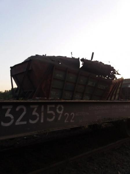 Росіяни обстріляли вагони Укрзалізниці з українським зерном