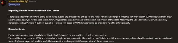 Партнеры AMD получили первые образцы Ryzen Zen 6, — украинский инсайдер рассказал технические детали