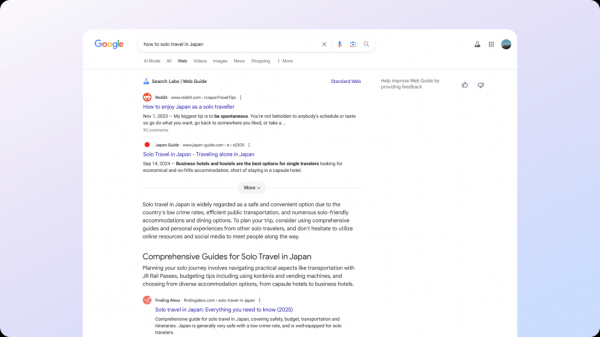 Новий пошук Google Web View упорядковує результати за допомогою штучного інтелекту
