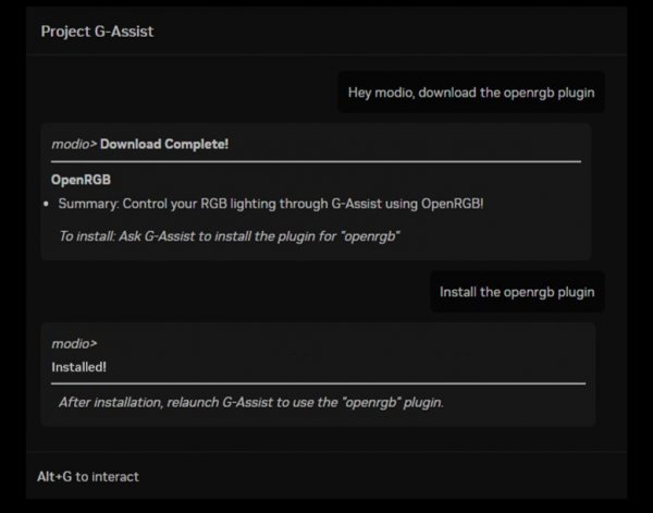 NVIDIA обновила ИИ-помощник G-Assist: больше функций, быстрее ответы, минус 40% потребления памяти