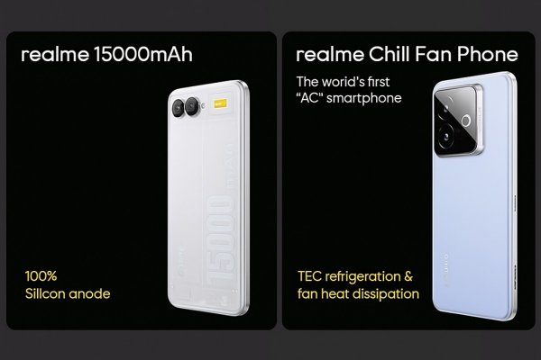 Realme показала смартфоны с батареей 15 000 мАч и с тремя системами охлаждения