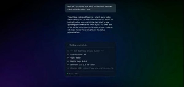WordPress демонструє Telex, свій експериментальний інструмент для розробки штучного інтелекту