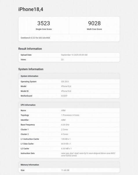 Никаких 150%: чип Apple A19 Pro лишь на 17% быстрее предшественника и отстает от будущих конкурентов