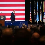 Президент США Дональд Трамп та міністр оборони Піт Гегсет провели масштабне військове зібрання на базі морської піхоти в Квантіко.