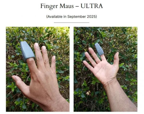 Стартап Mausware показал Finger Maus — мышка-напальчник, работающая без поверхности
