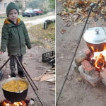 У місті Шостка на Сумщині мешканці змушені варити їжу просто неба — на вогнищах і навіть на свічках