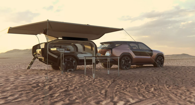 Mitsubishi Elevance — гібридний SUV із лаунж-інтер’єром і розкішним причепом для подорожей